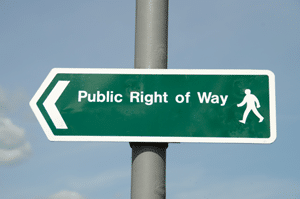 Public Right of Way Street Sign